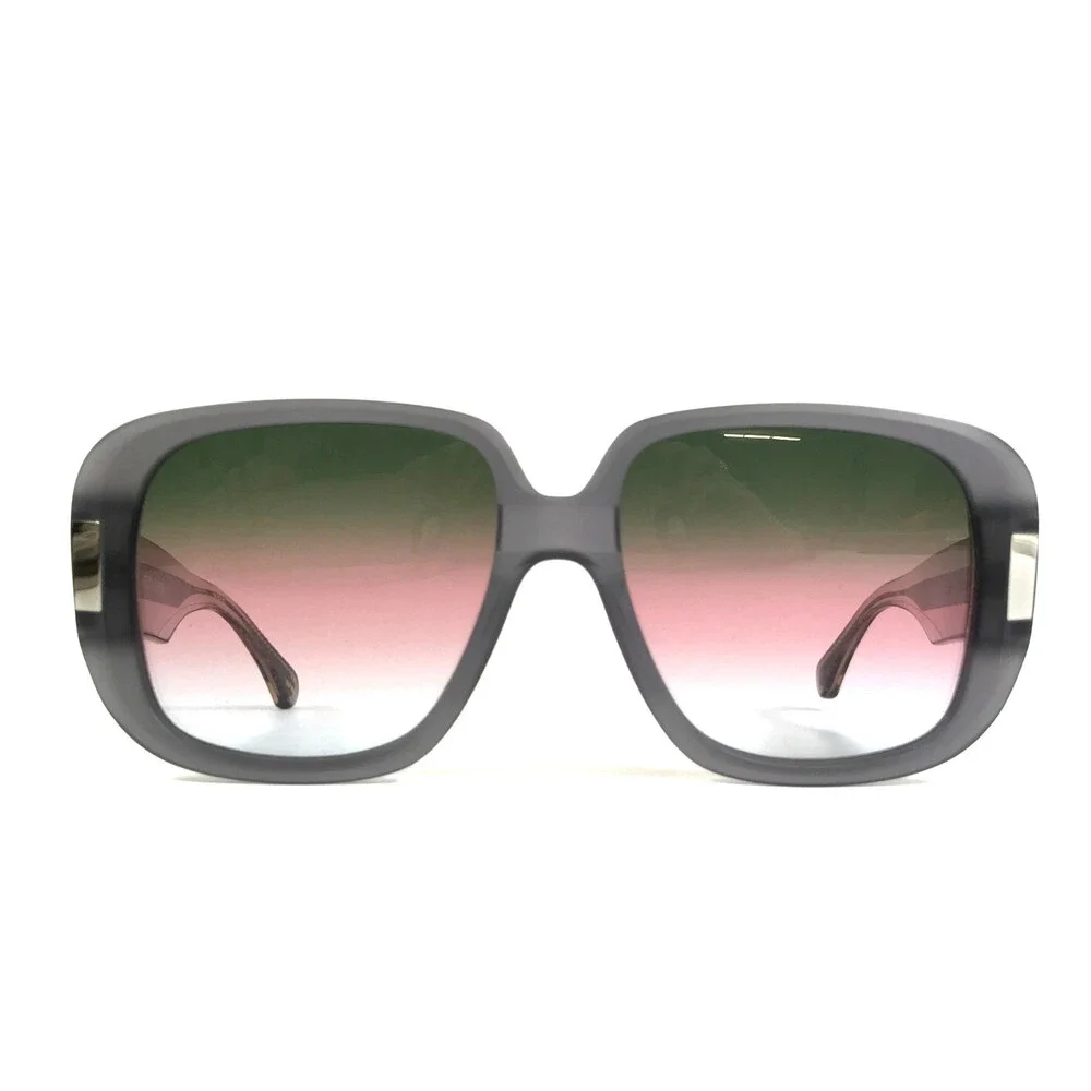 Alfred Kerbs Sunglasses CARI GY Gray Square Frames w/ Gray Pink Gradient Lenses